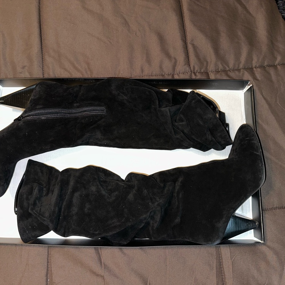 INC suede slouch boot